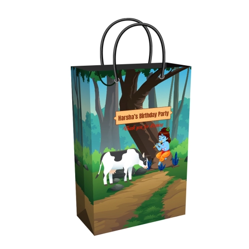 Balkrishna Theme Party Supplies | Tall Return Gift Bag | Plain or Personalized